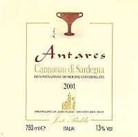 Cannonau di Sardegna Antares 2001, Josto Puddu (Italia)