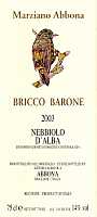 Nebbiolo d'Alba Bricco Barone 2003, Abbona Marziano (Italia)