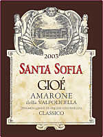 Amarone della Valpolicella Classico Gio 2003, Santa Sofia (Veneto, Italy)