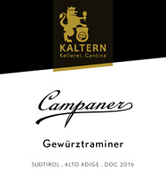 Alto Adige Gewürztraminer Campaner 2016, Kellerei Kaltern - Caldaro (Italia)