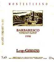 Barbaresco Montestefano 1998, Luigi Giordano (Italy)