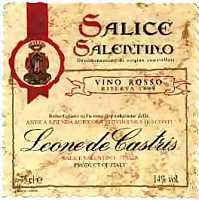Salice Salentino Rosso Riserva 1999, Leone de Castris (Italy)