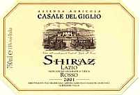 Shiraz 2001, Casale del Giglio (Italy)