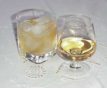Two ways of drinking whisky: ''On the Rocks''
and plain
