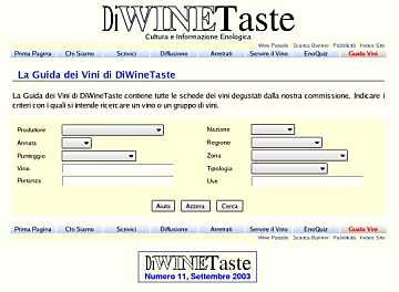 La pagina WEB della Guida dei Vini di
DiWineTaste