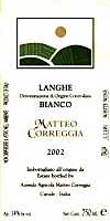 Langhe Bianco Matteo Correggia 2002, Matteo Correggia (Italia)