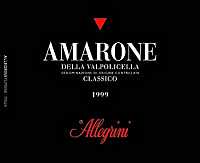 Amarone della Valpolicella Classico 1999, Allegrini (Italia)