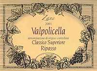 Valpolicella Classico Superiore Ripasso Zane 2001, Boscaini Carlo (Italy)