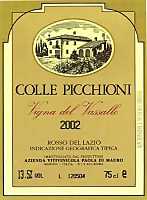 Vigna del Vassallo 2002, Colle Picchioni (Italy)