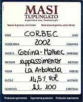 Corbec 2002, Masi - Tupungato (Argentina)