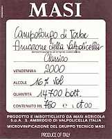 Amarone della Valpolicella Classico Campolongo di Torbe 2000, Masi (Veneto, Italia)