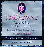 Vino Nobile di Montepulciano Riserva TorCalvano Gracciano Svetoni 2001, 