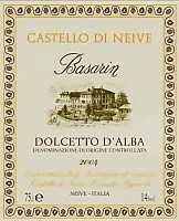 Dolcetto d'Alba Basarin 2004, Castello di Neive (Piemonte, Italia)
