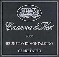 Brunello di Montalcino Cerretalto 2000, Casanova di Neri (Toscana, Italia)