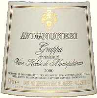 Grappa di Vino Nobile di Montepulciano 2000, Avignonesi (Tuscany, Italy)