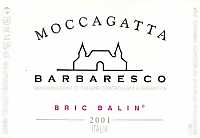 Barbaresco Bric Balin 2001, Moccagatta (Piemonte, Italia)