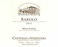 Barolo Massara 2003, Castello di Verduno (Piemonte, Italia)