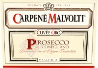 Prosecco di Conegliano Cuvée Oro, Carpenè Malvolti (Veneto, Italy)