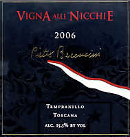 Vigna alle Nicchie 2006, Pietro Beconcini (Toscana, Italia)