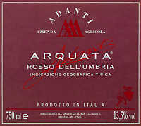 Arquata Rosso 2005, Adanti (Umbria, Italia)