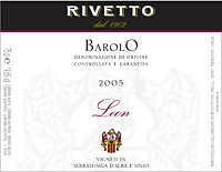 Barolo Leon 2005, Rivetto (Piemonte, Italia)