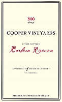 Barbera 2008, Cooper Vineyards (California, Stati Uniti d'America)