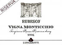 Torgiano Rosso Riserva Rubesco Vigna Monticchio 2006, Lungarotti (Umbria, Italy)