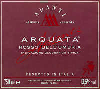 Arquata Rosso 2006, Adanti (Umbria, Italia)