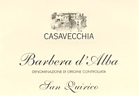 Barbera d'Alba San Quirico 2013, Casavecchia (Piedmont, Italy)