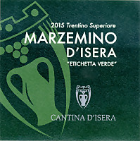 Trentino Superiore Marzemino d'Isera Etichetta Verde 2015, Cantina d'Isera (Trentino, Italia)