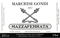 Mazzaferrata 2012, Marchesi Gondi - Tenuta Bossi (Toscana, Italia)