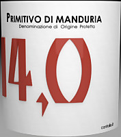Primitivo di Manduria 14 di Terra 2016, Cantolio (Puglia, Italia)
