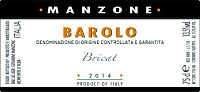Barolo Bricat 2014, Manzone Giovanni (Piedmont, Italy)