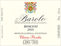Barolo Mosconi 2018, E. Pira \& Figli - Chiara Boschis (Piedmont, Italy)