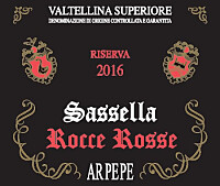 Valtellina Superiore Sassella Riserva Rocce Rosse 2016, Arpepe (Lombardia, Italia)