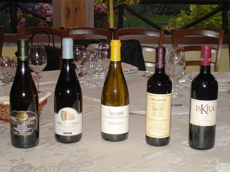 The five wines of Masciarelli tasted during the event