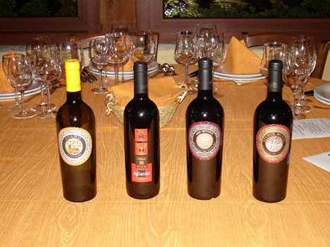 The four wines of Carbone tasted during the event