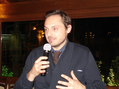 Marco Cecchini during one of his speeches