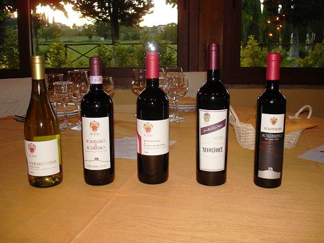 The five wines of Moris Farms tasted during the event