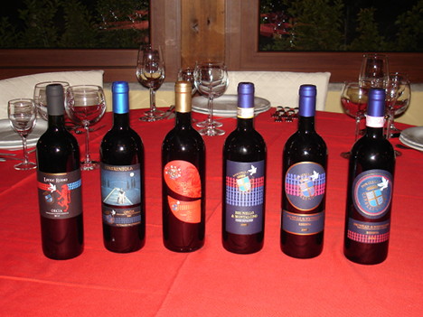 The six wines of Donatella Cinelli Colombini tasted during the event