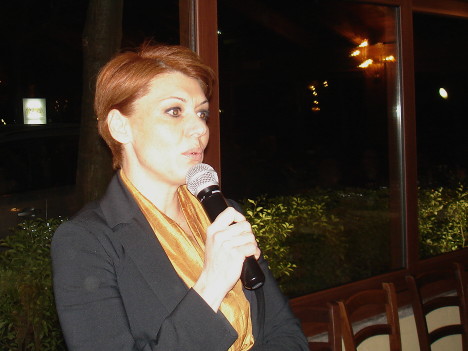 Marilena Barbera during one of her speeches