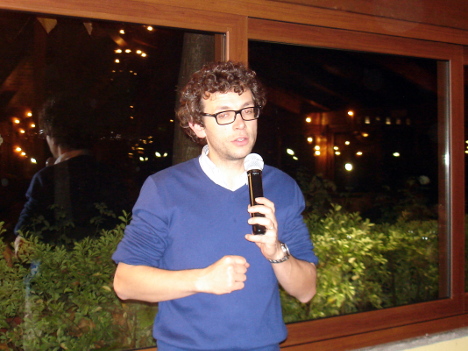 Luca Rostagno durante uno dei suoi interventi