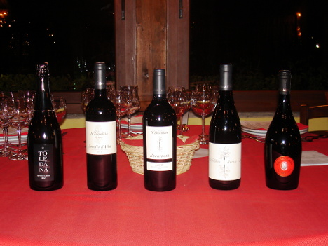 The five wines of Martini Estates winery tasted during the event