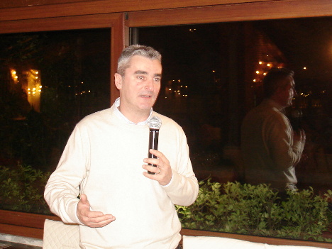 Andrea Faustini durante uno dei suoi interventi