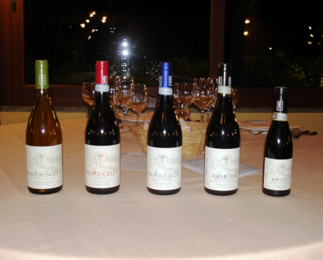 The five wines of Giovanni Ederle tasted in the course of the event
