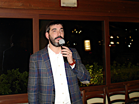 Mattia Marcantoni durante uno dei suoi interventi