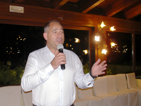 Massimo Ruggero durante uno dei suoi interventi