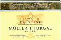 Trentino Müller Thurgau Bottega Vinai 2001, Cavit (Italia)
