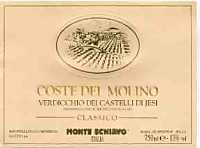 Verdicchio dei Castelli di Jesi Classico Coste del Molino 2001, Monte Schiavo (Italia)