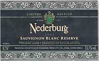Sauvignon Blanc Reserve 2002, Nederburg (Sud Africa)